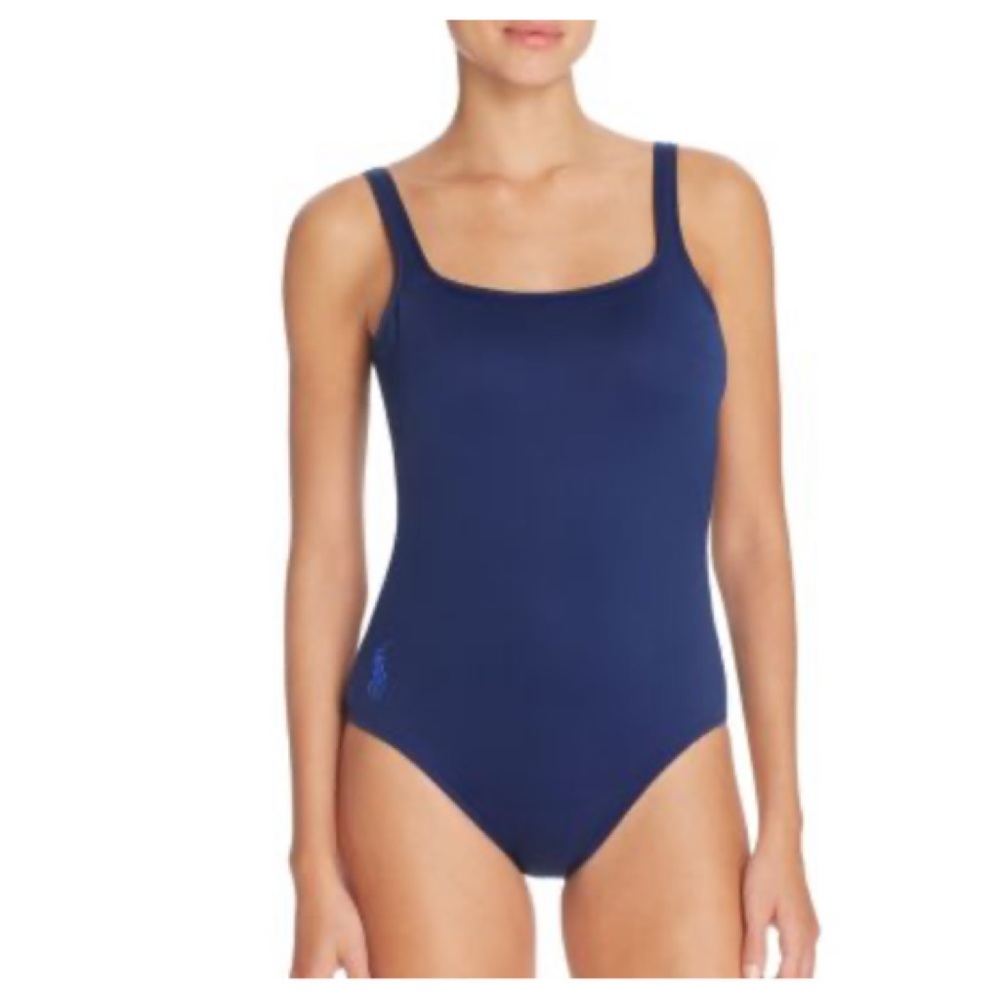 Polo by Ralph Lauren scoop back navy one-piece - Picture 2 of 9